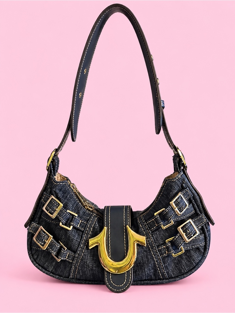True Religion Dark Denim Shoulder Bag